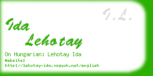 ida lehotay business card